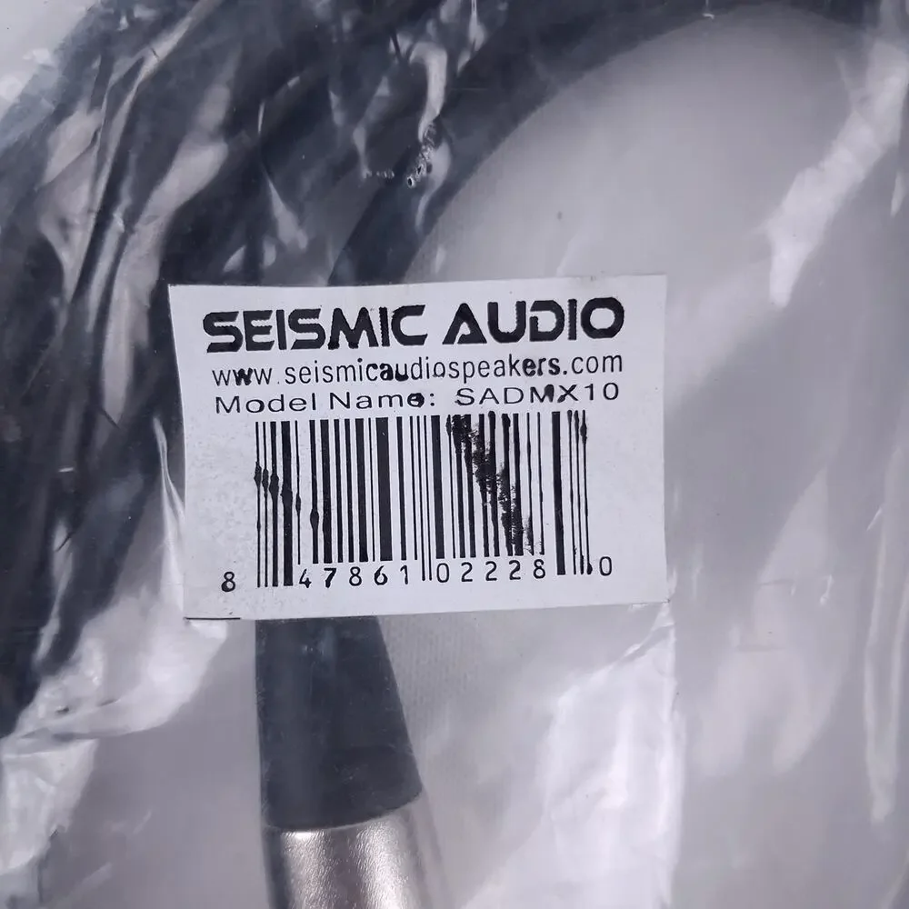 Seismic Audio 10' DMX Cable 3-Pin XLR Male Female Stage Lighting Wire SADMX10